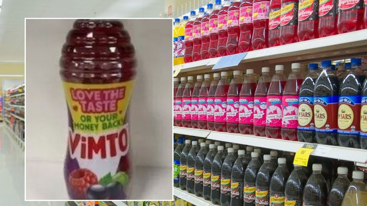 Soft drink aisle and vimto drink