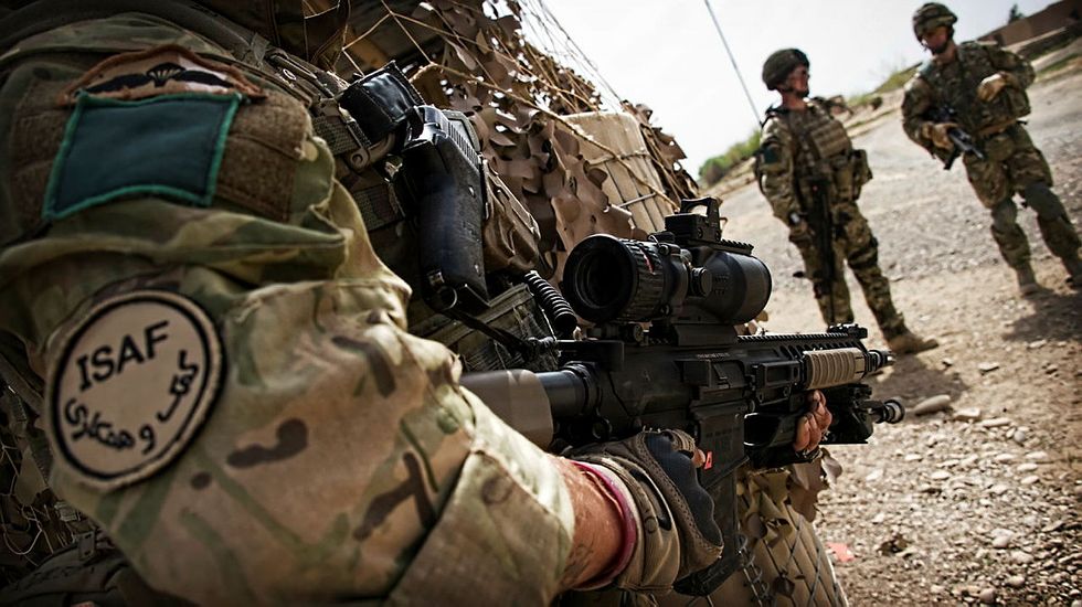 Soldiers on patrol in Afghanistan