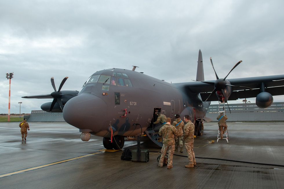 Some of the supplies arrived at RAF Mildenhall