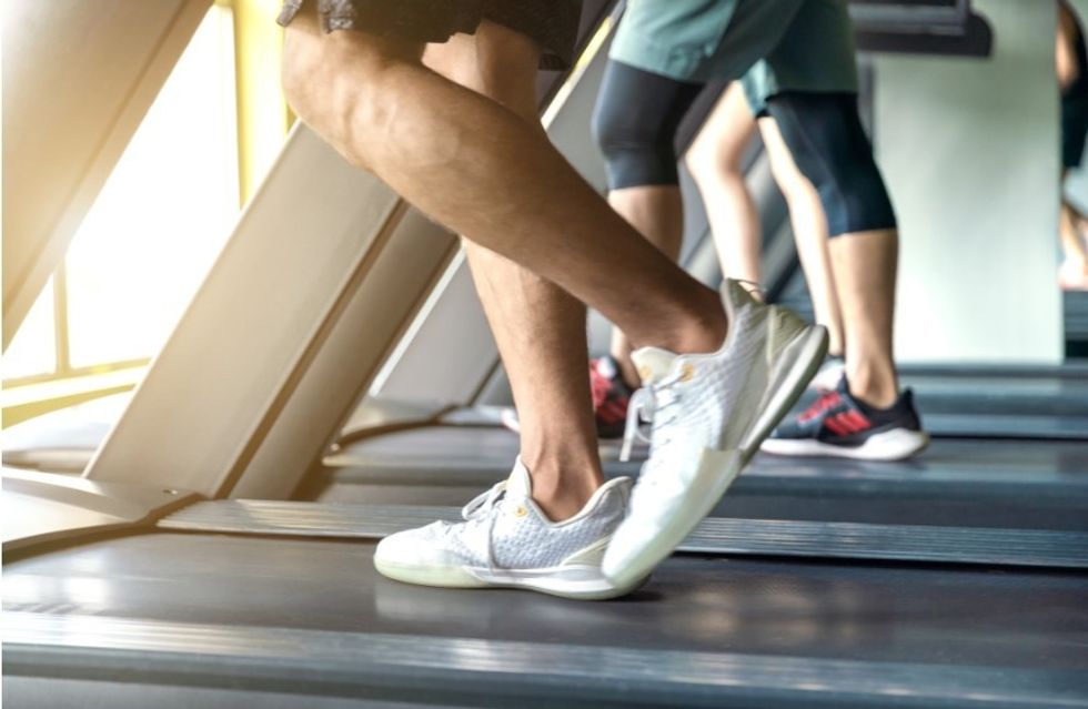 Someone on treadmill