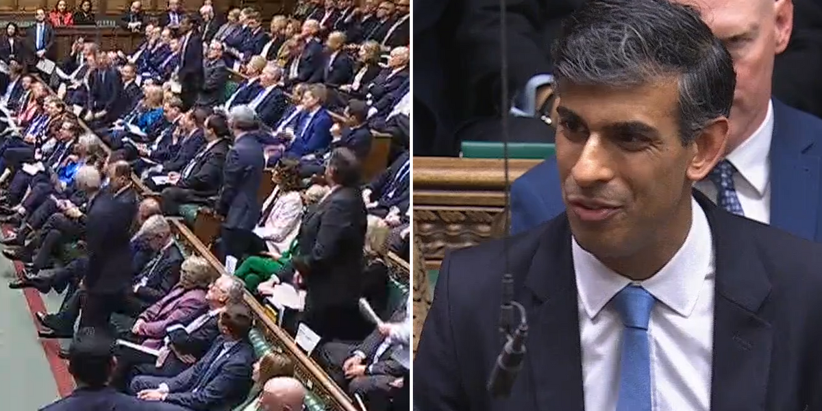 NextImg:PMQs: Commons in stitches as MP makes joke during surprise Rishi Sunak appearance