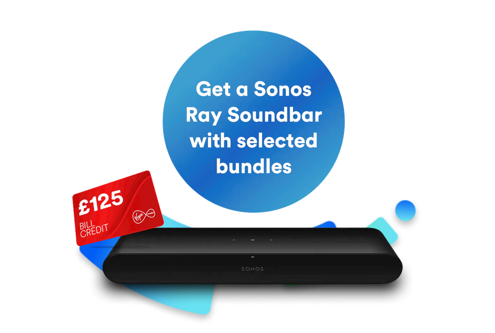 sonos ray soundbar on promotional background