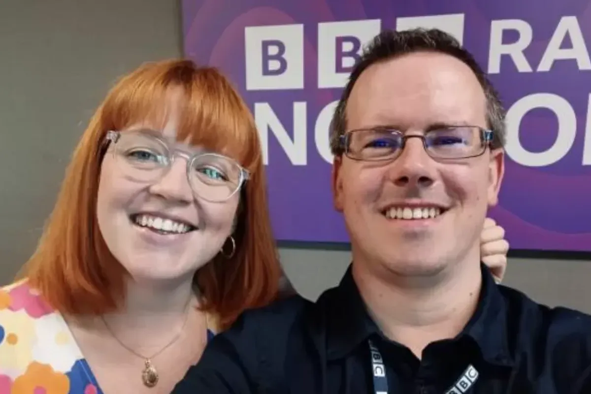 Sophie Little (left) and Paul Hayes presented the last ever episode of Radio Norfolk's Treasure Quest