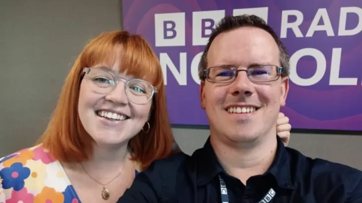 Sophie Little (left) and Paul Hayes presented the last ever episode of Radio Norfolk's Treasure Quest