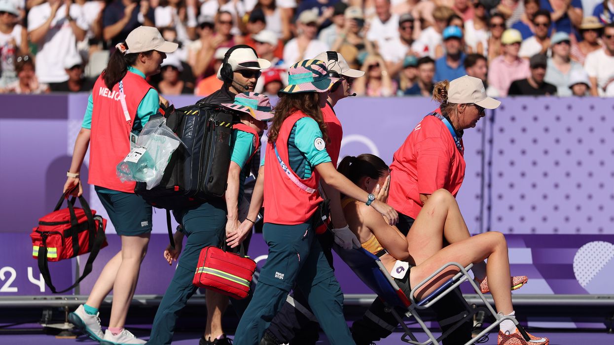 Sophie Weissenberg appeared to injure herself in the warm-up