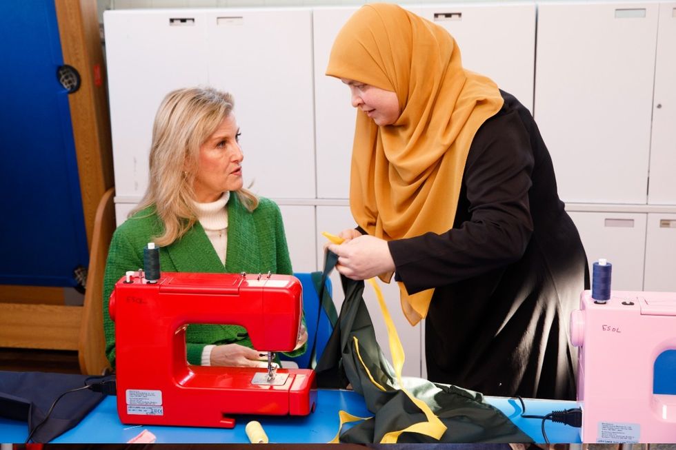 Sophie Wessex and a KLS volunteer