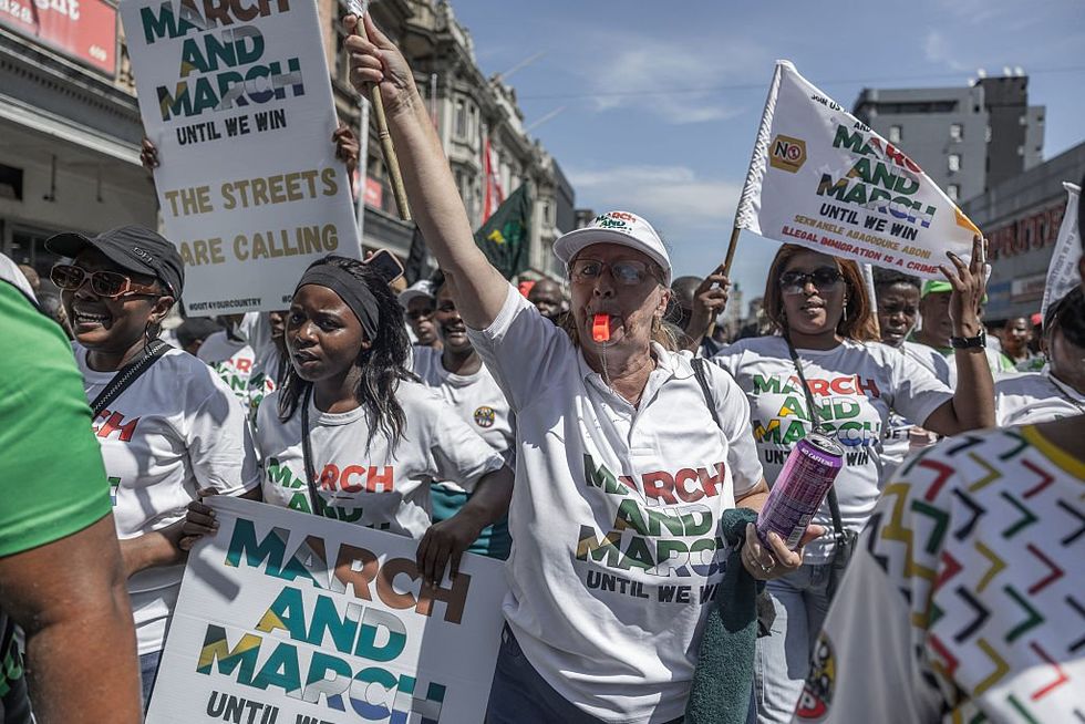 South Africa protesters