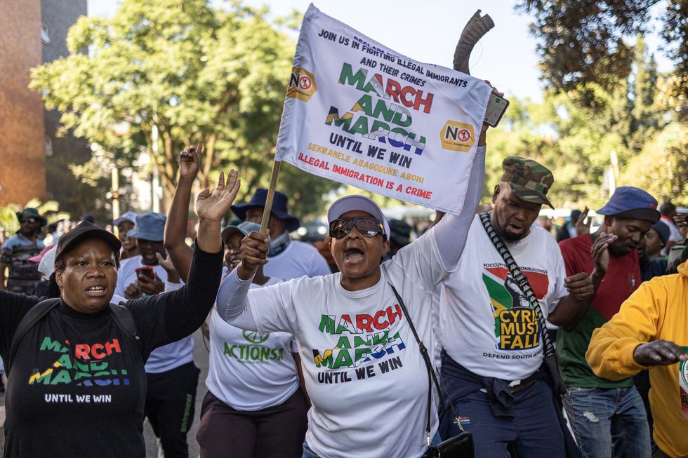 Manifestantes sul-africanos