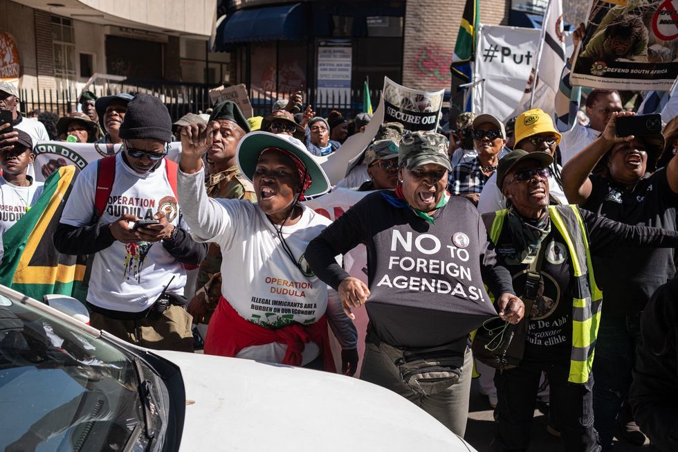 Manifestantes sul-africanos