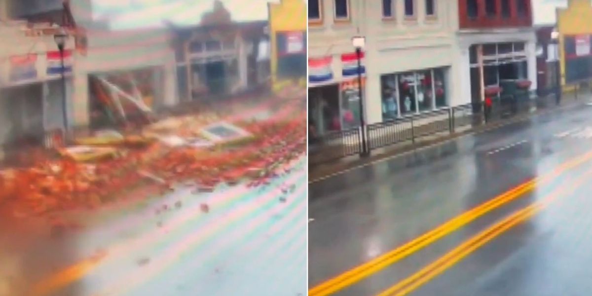 NextImg:WATCH: Tornado rips through South Carolina and destroys building