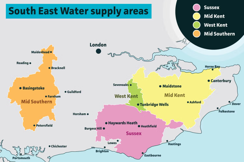 South East Water map