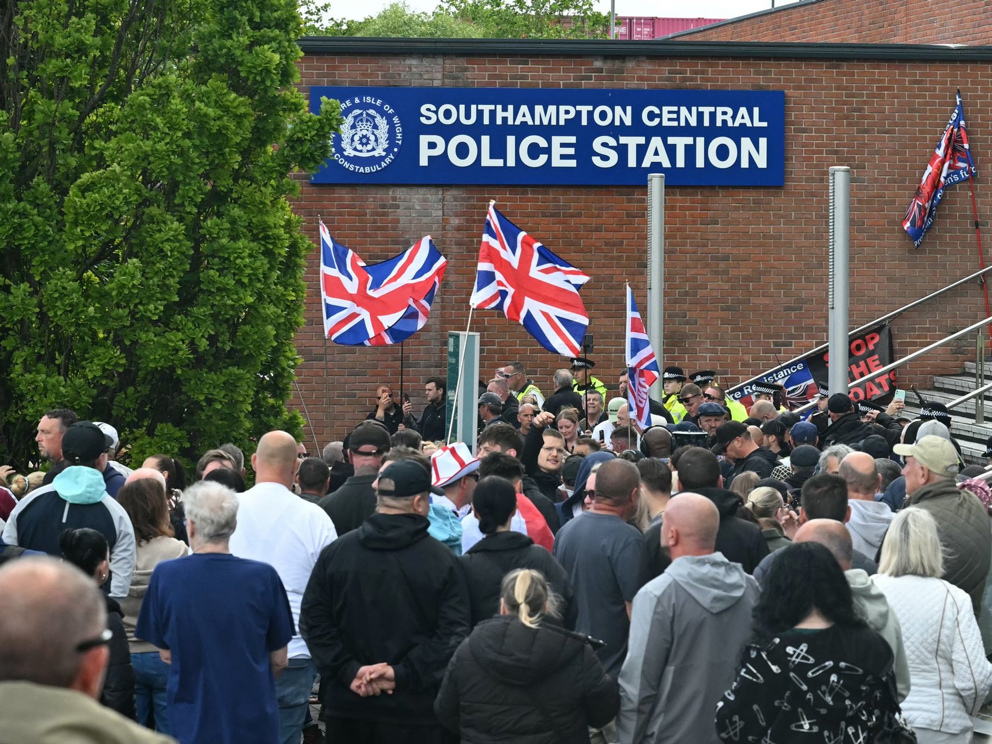 Southampton Central Police Station protest