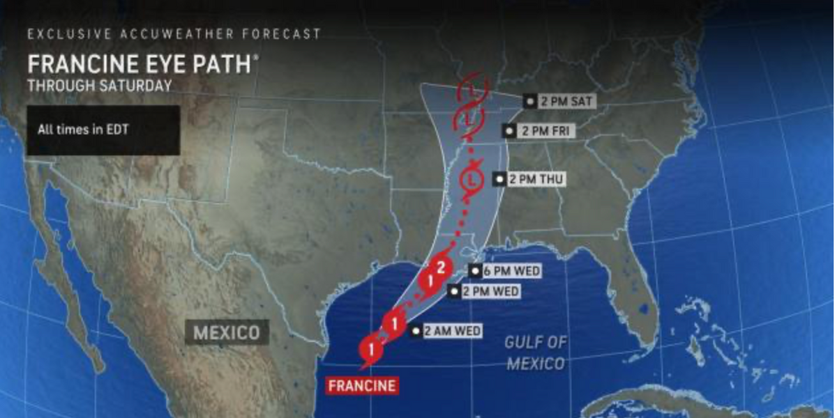 NextImg:US weather forecast: Catastrophic tornado-spawning whirlwinds to smash into America as 90mph Hurricane Francine sparks state of emergency