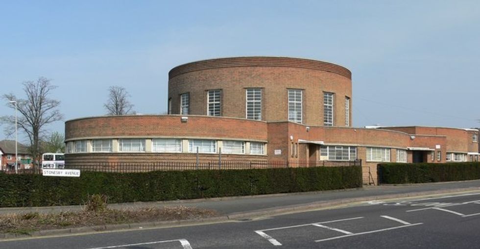 Southfield Library, of which the roundabout is named after, is nicknamed the Pork Pie Library