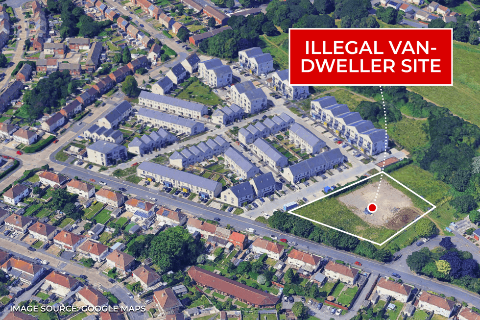 Southmead van-dweller site map