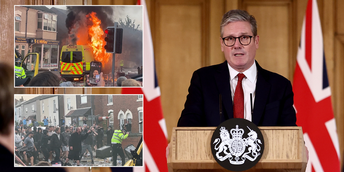 NextImg:'It's a crime': Keir Starmer resolves to crack down on riots as he announces new plan to end violent disorder