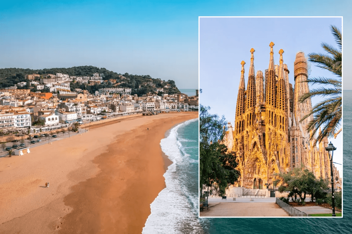 Spain beach / La Sagrada Familia, Barcelona