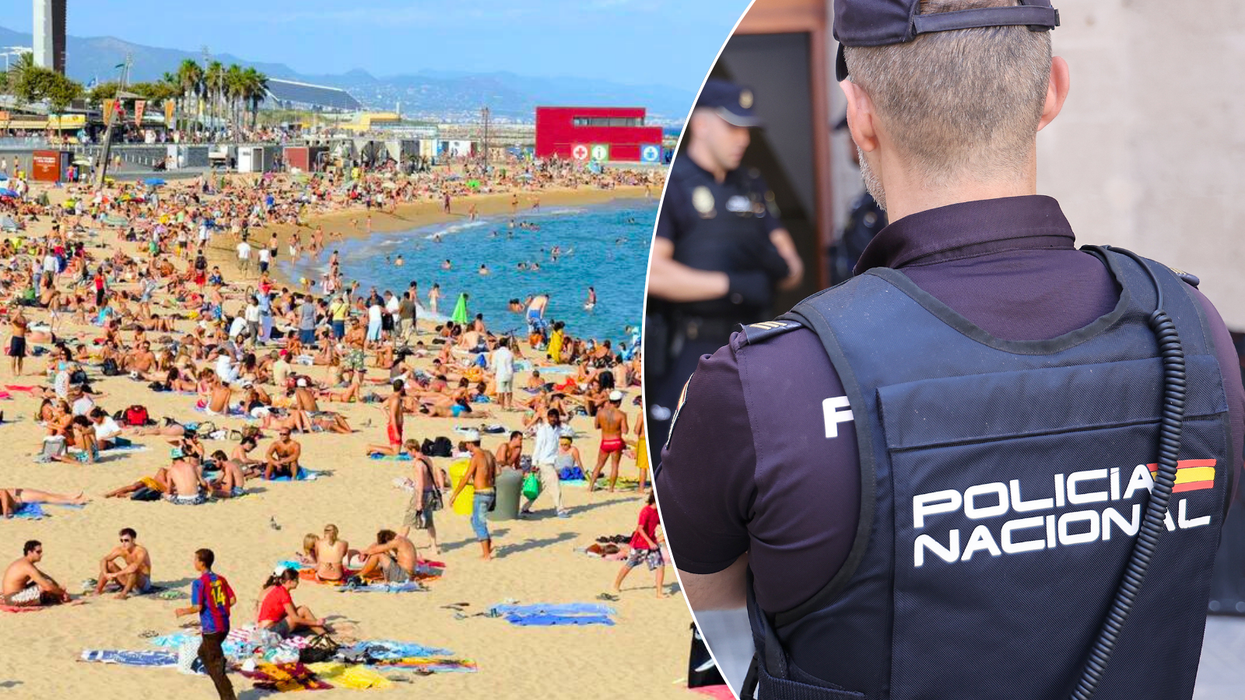 Spanish beach/Spanish police