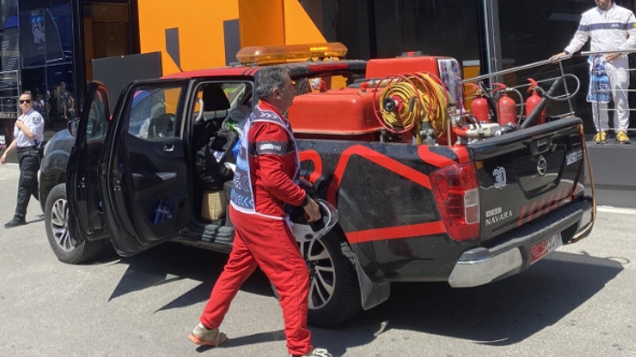 Spanish Grand Prix fire
