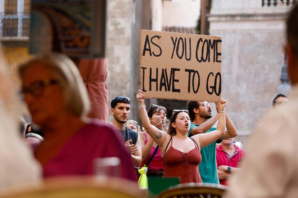 Spanish protestors