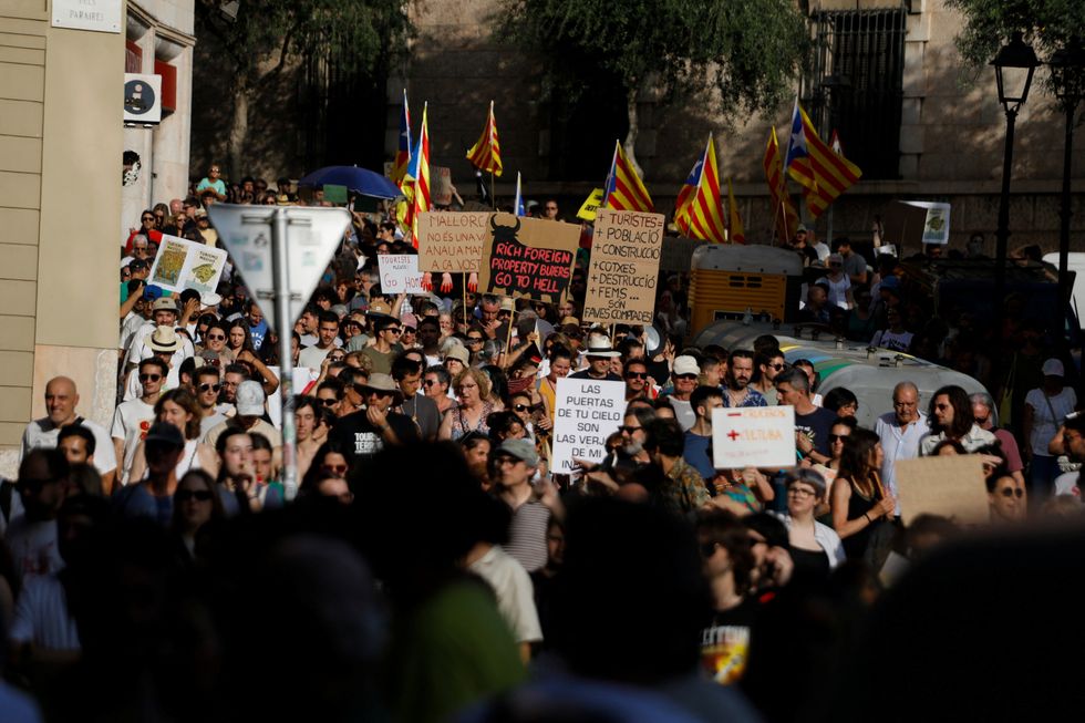 Spanish protestors