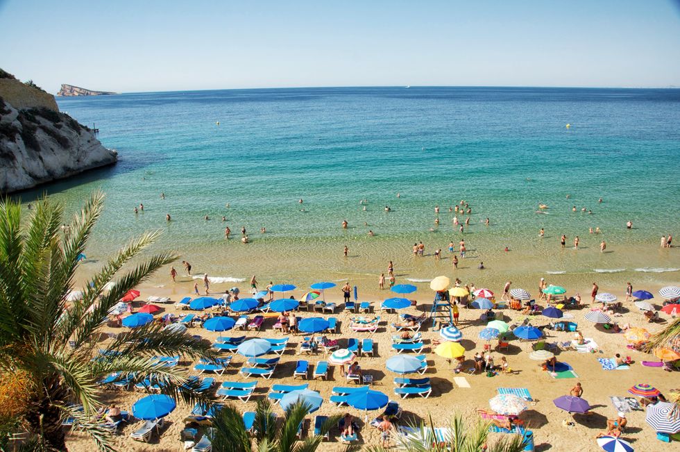 Spanish tourists in Benidorm