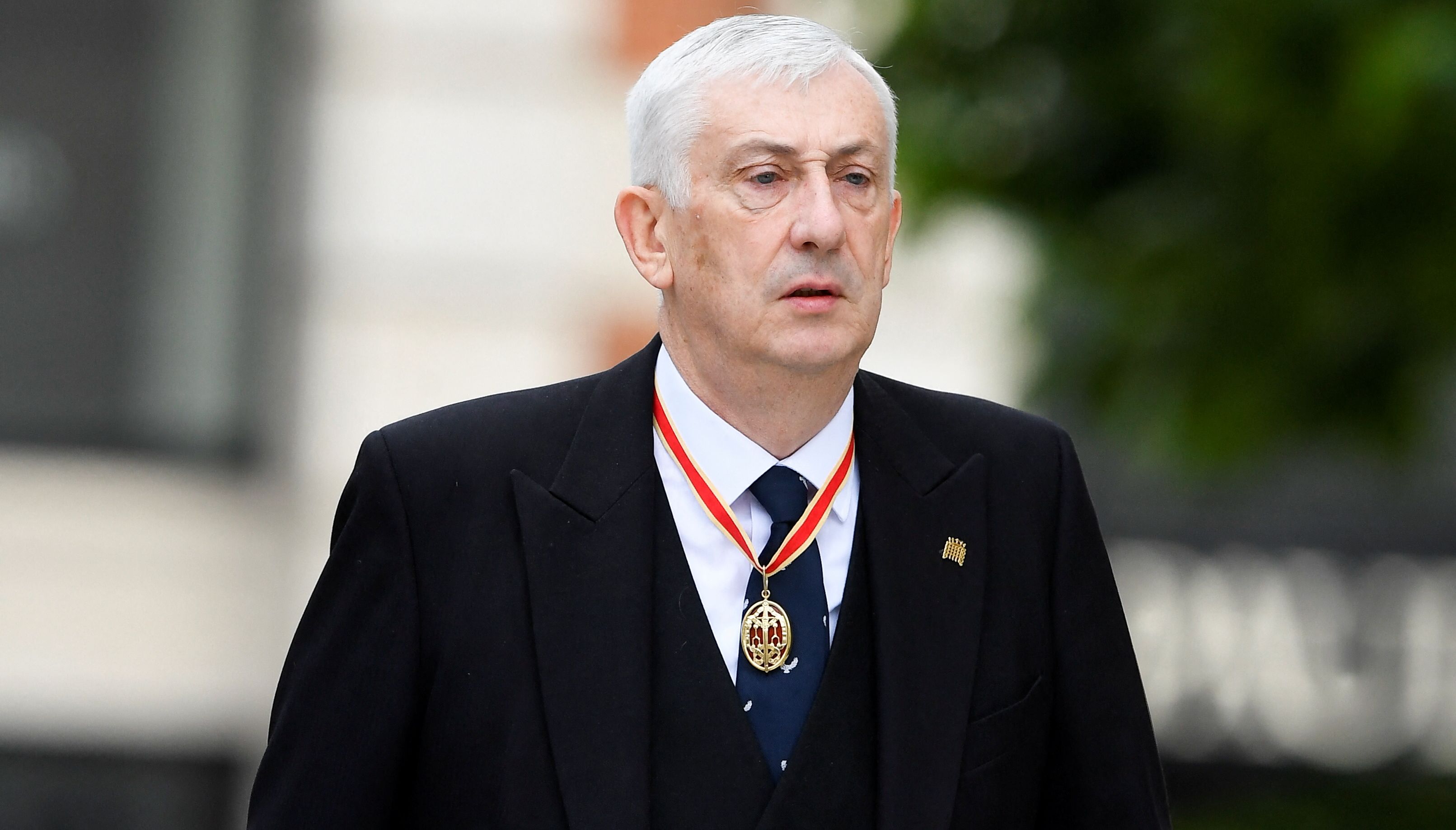 Speaker of the House of Commons Lindsay Hoyle arrives for the National Service of Thanksgiving held at St Paul's Cathedral during the Queen's Platinum Jubilee celebrations in London, Britain, June 3, 2022. REUTERS/Toby Melville/Pool