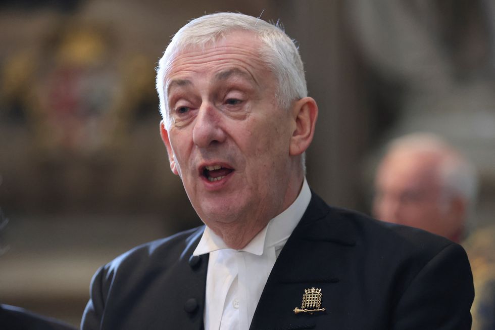 Speaker of the House of Commons Sir Lindsay Hoyle attends the Service of Commemoration and Thanksgiving commemorating Anzac Day at Westminster Abbey