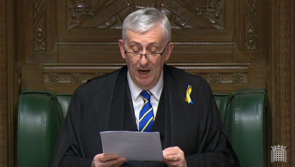 Speaker Sir Lindsay Hoyle