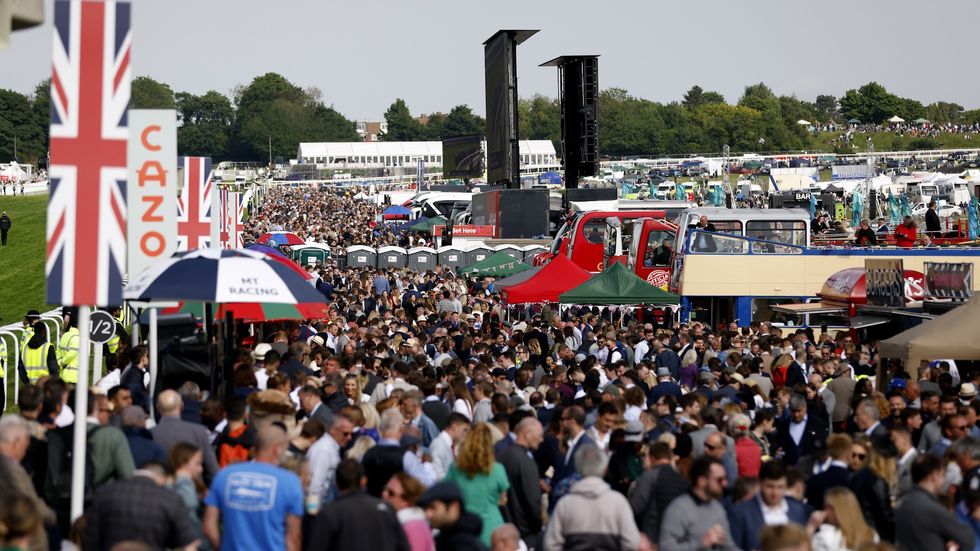 Spectators at the Epsom Derby