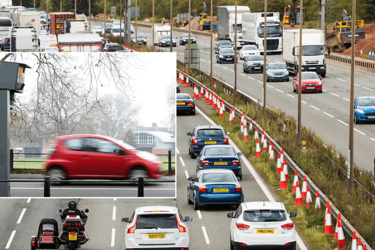 Speed camera and UK motorway