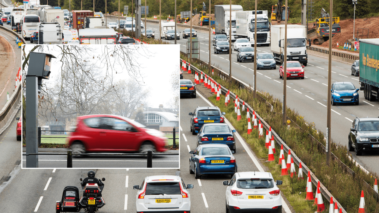 Speed camera and UK motorway