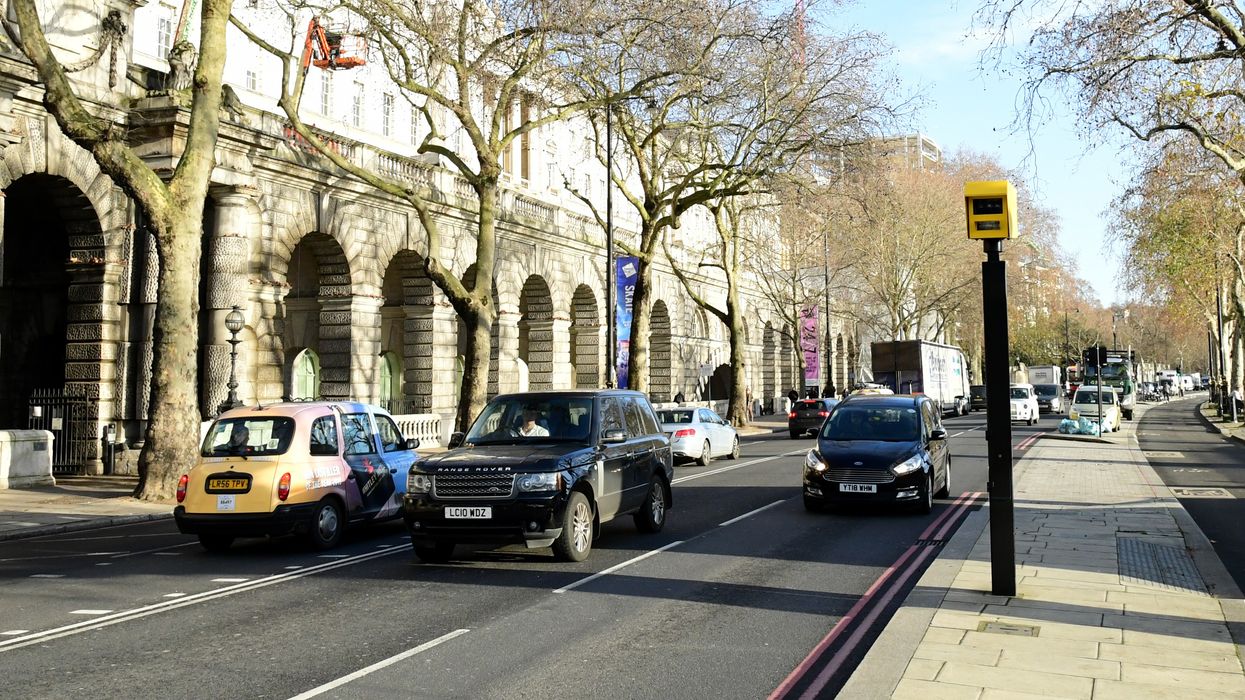 Speed camera on a London road