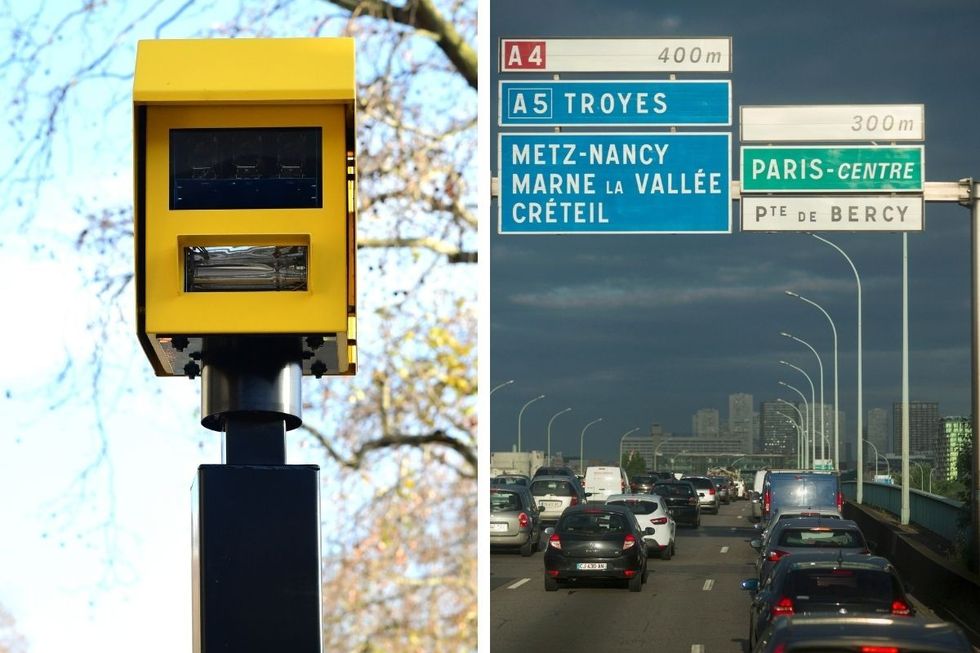 Speed camera (stock) and driving in France