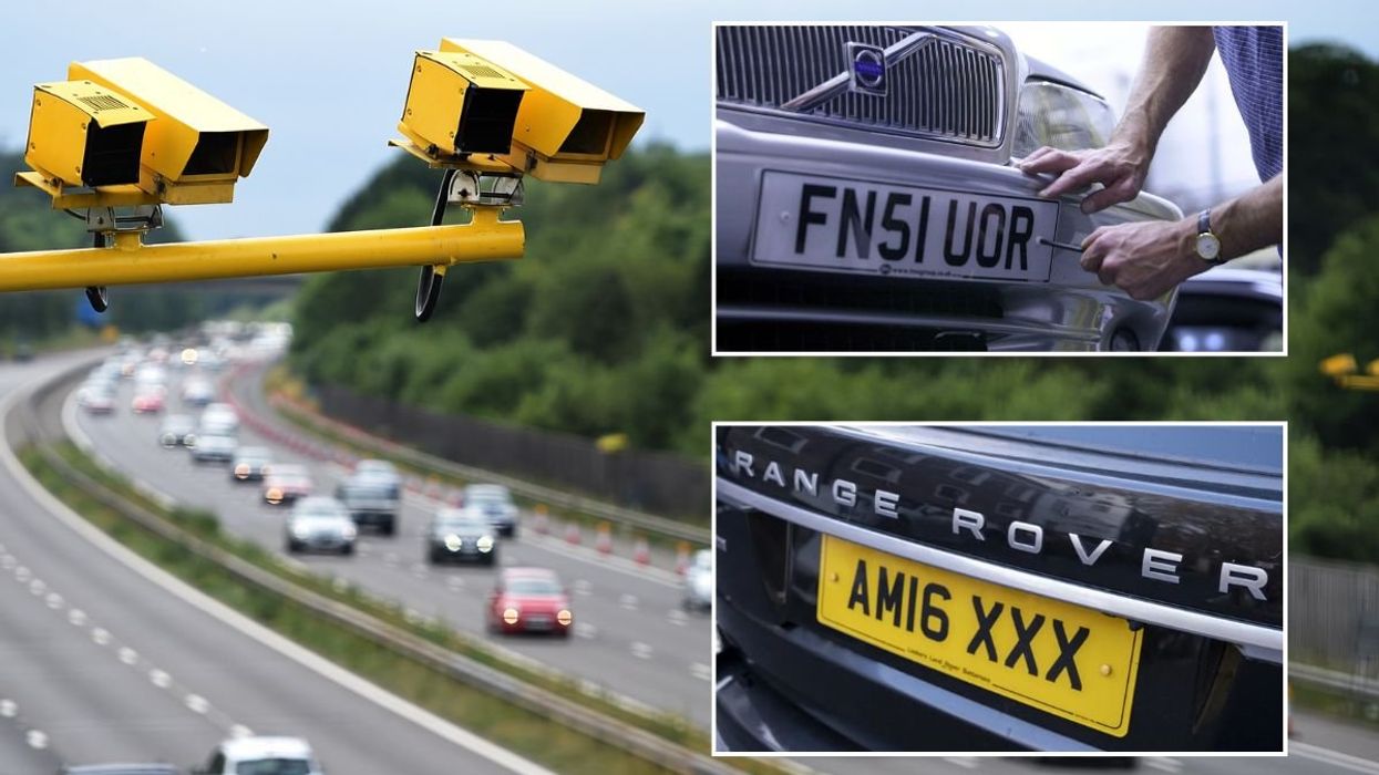 Speed cameras and number plates