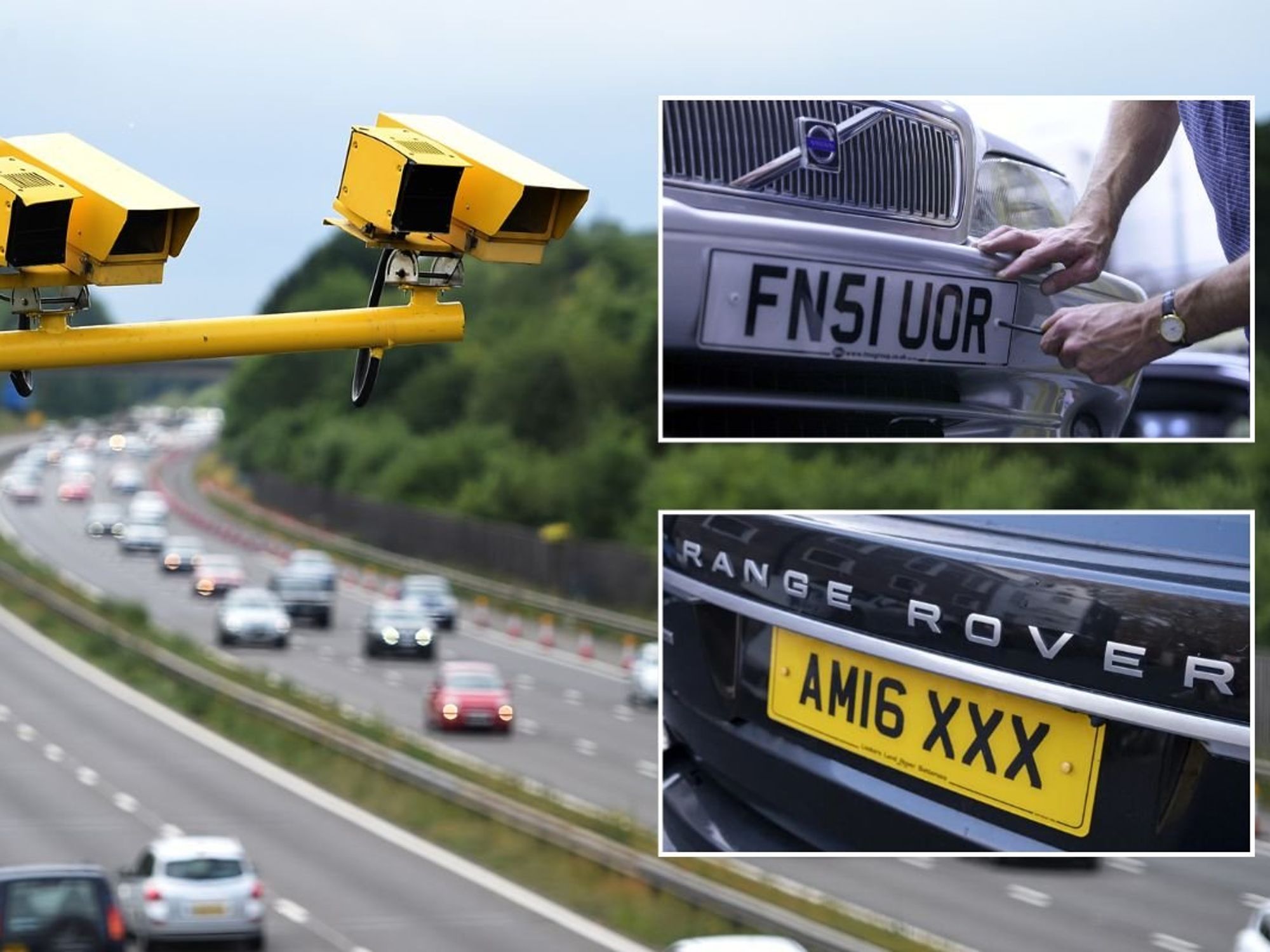 Speed cameras and number plates