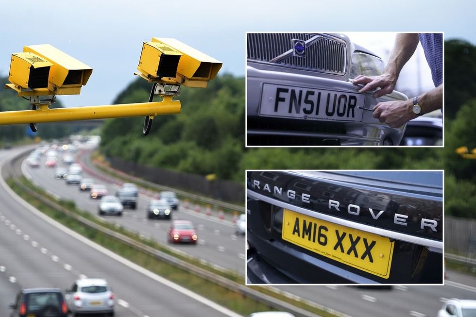 Speed cameras and number plates