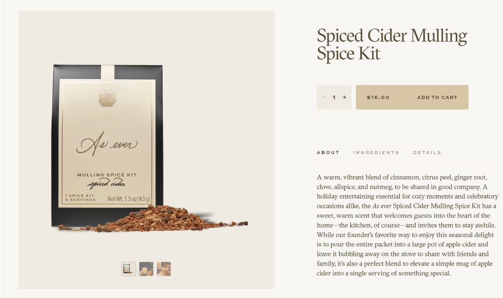 Spiced cider mulling spice kit