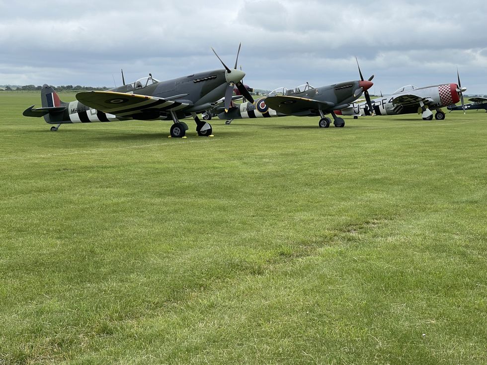 Spitfires with D-Day markings