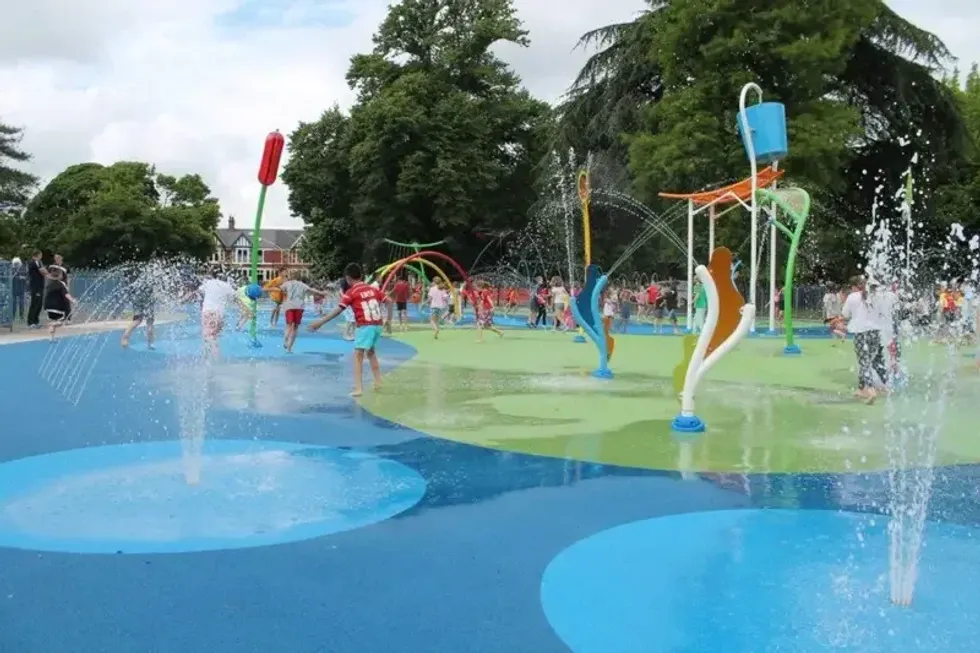 Splash pad at Victoria Park