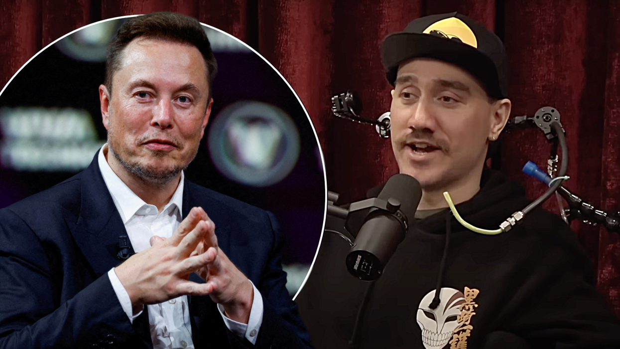 split image showing neuralink human patient noland arbaugh, and billionaire entrepreneur elon musk