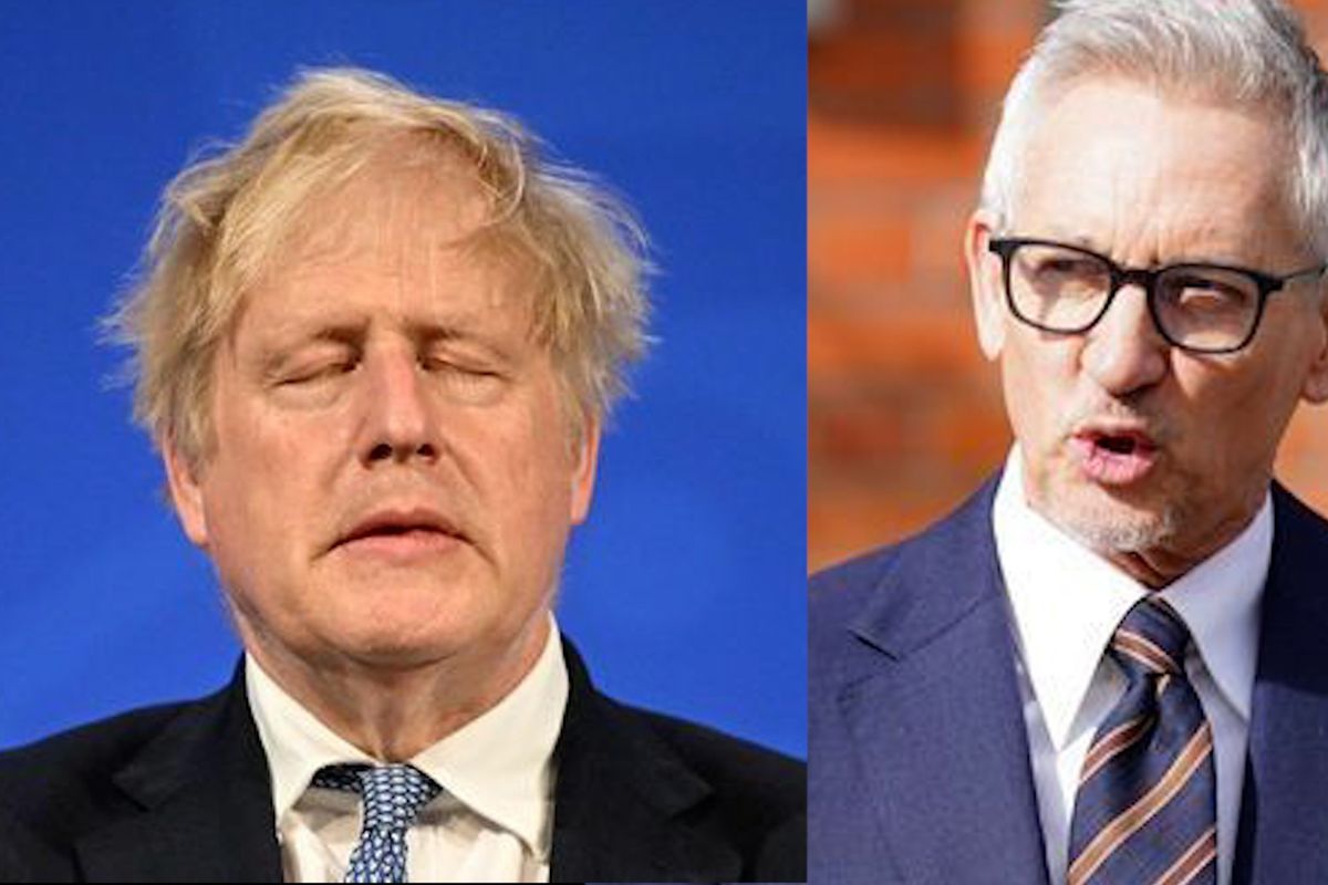 Split of Boris Johnson and Gary Lineker