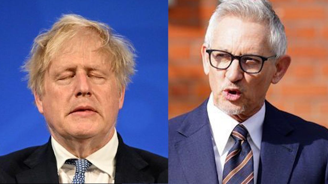 Split of Boris Johnson and Gary Lineker