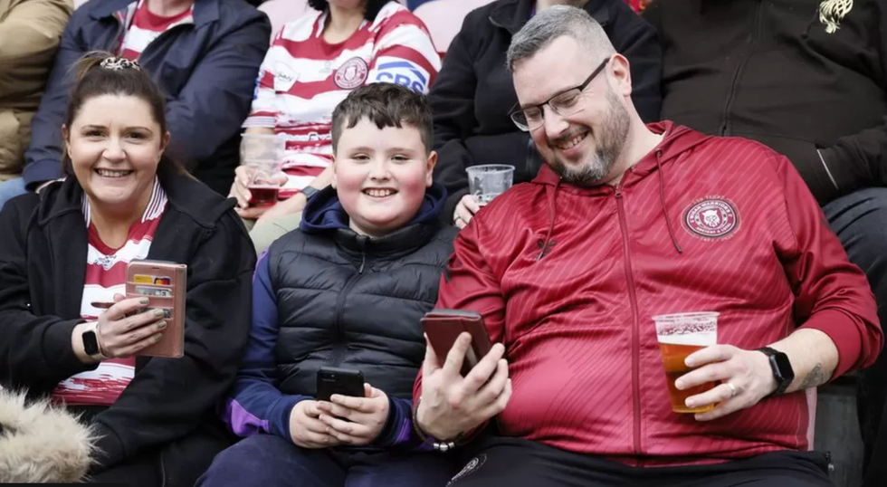 Sports fans at the DW stadium