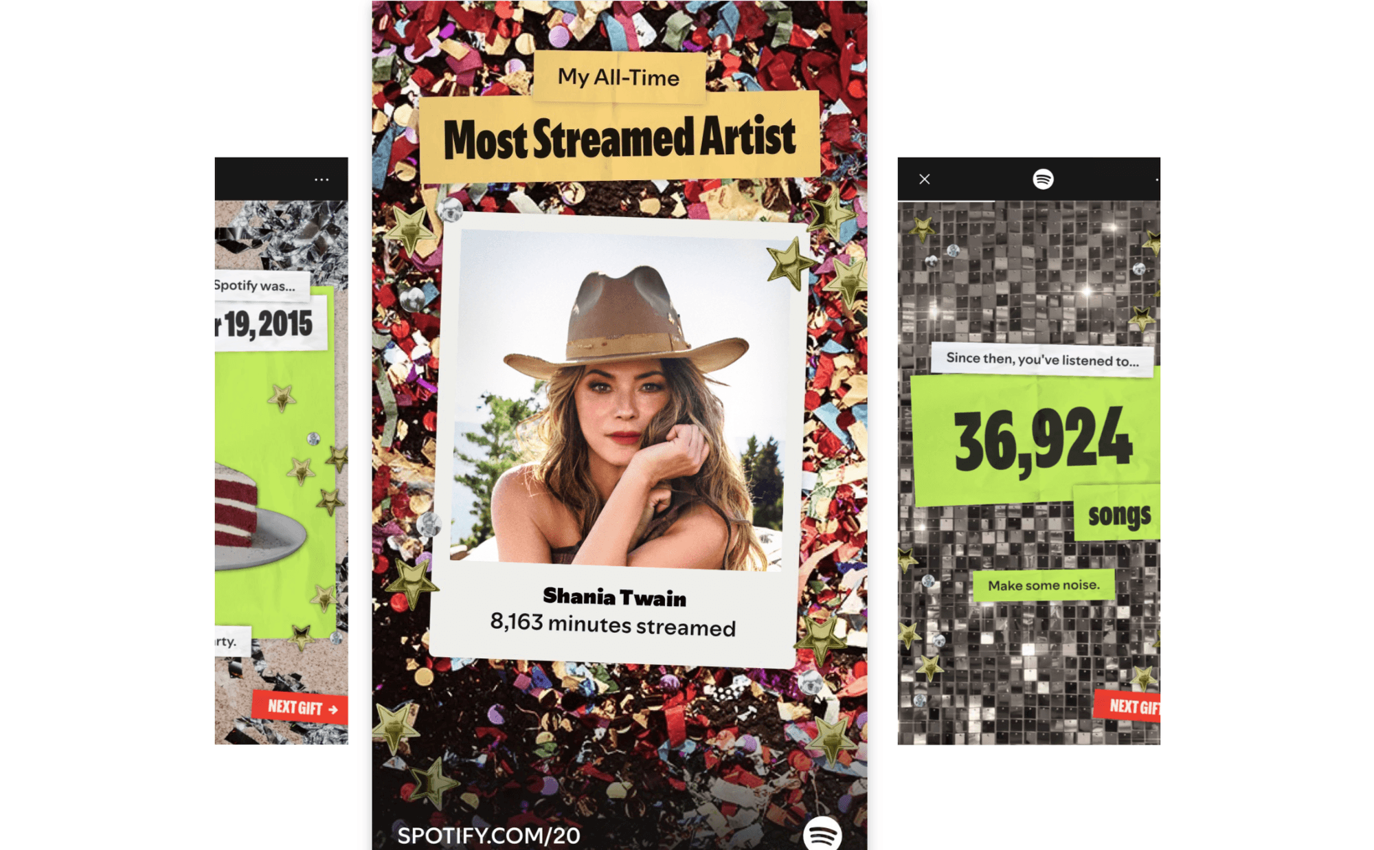 Spotify 20: Your part of the year feature on mobile