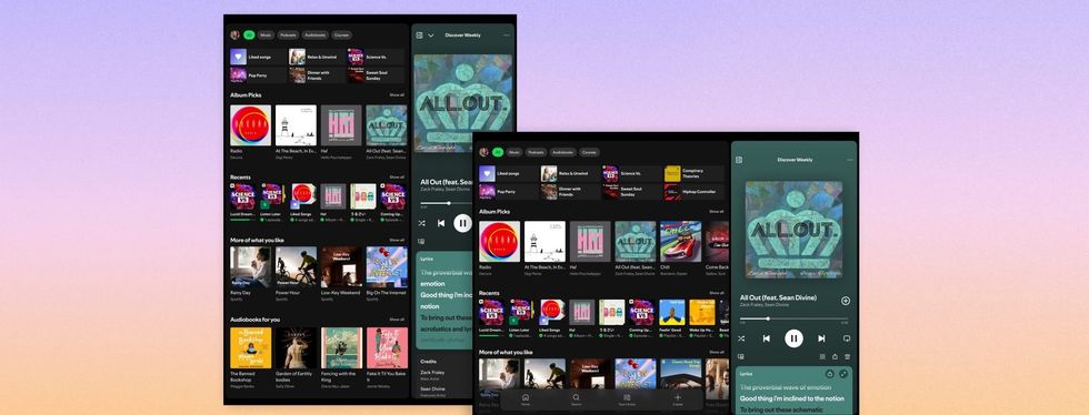 Spotify app for tablet