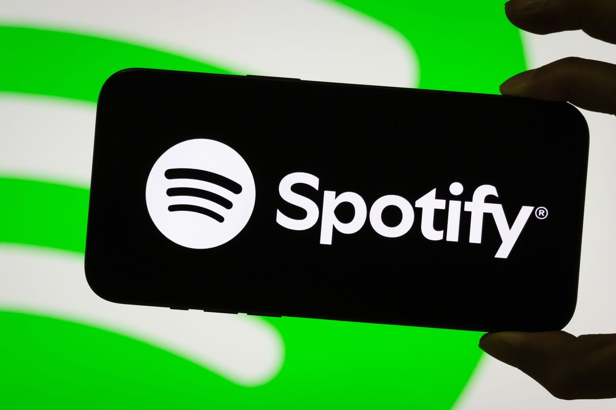 Spotify logo on smartphone