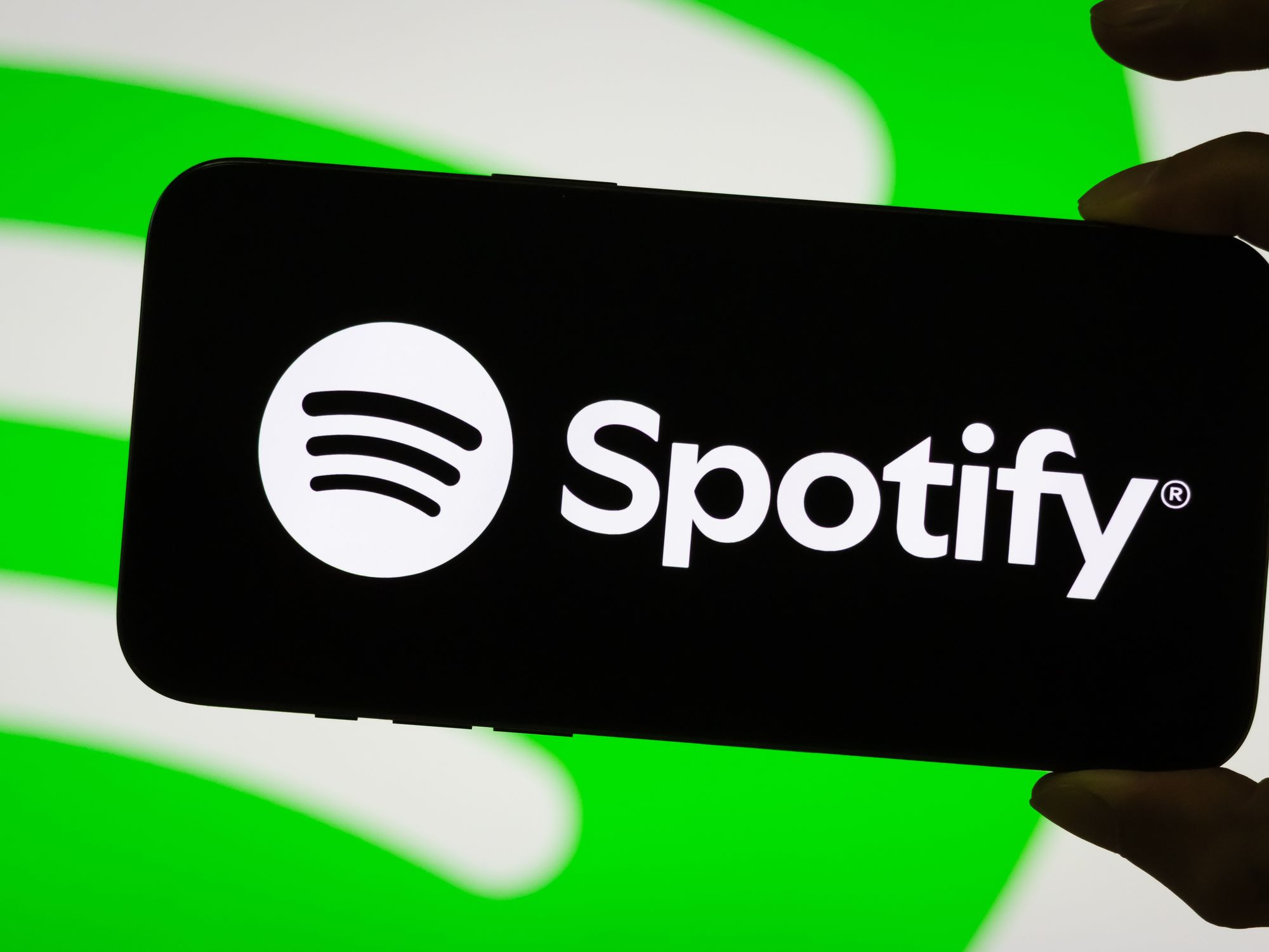 Spotify logo on smartphone