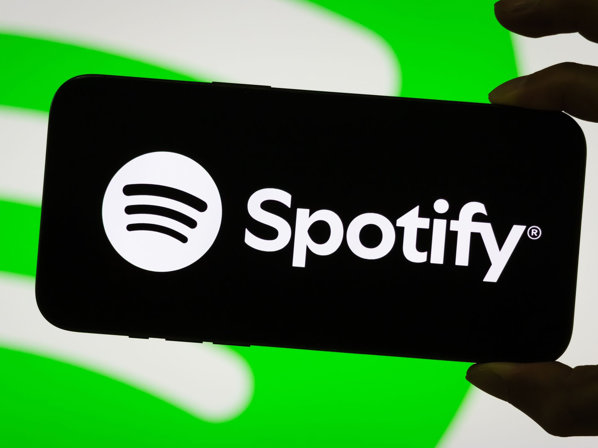 Spotify logo on smartphone