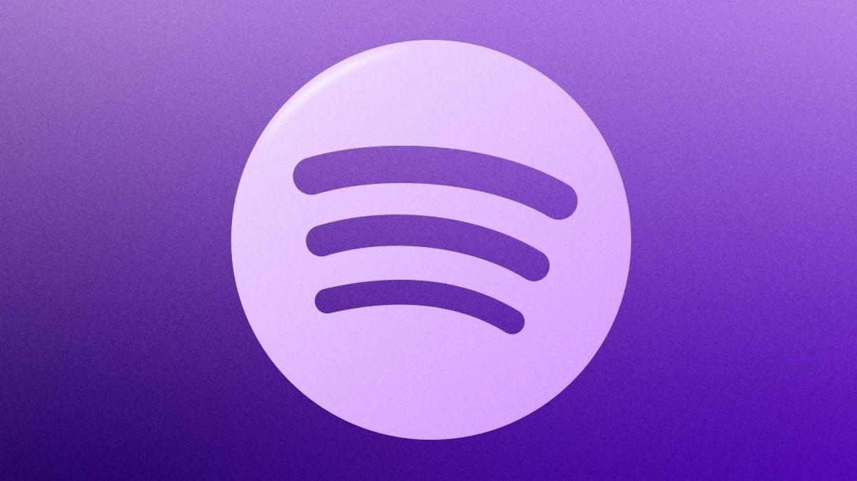 Spotify logo with purple background